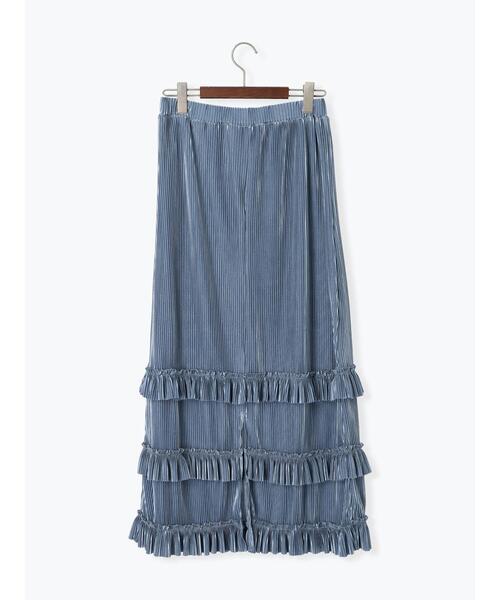 Te chichi TERRASSE(テチチテラス)の「裾フリルプリーツスカート(スカート・レディース・オフホワイト/ブルー/チャコールグレー・F)」の16枚目の写真