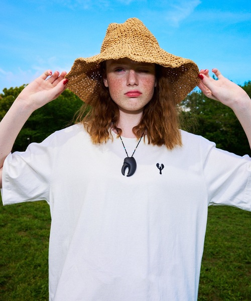 LOB（ロブ）の「ロブスター刺繍Tシャツ（Tシャツ/カットソー・レディース・ホワイト×ブラック/ホワイト/ブルーグレー・S/M）」の12枚目の写真