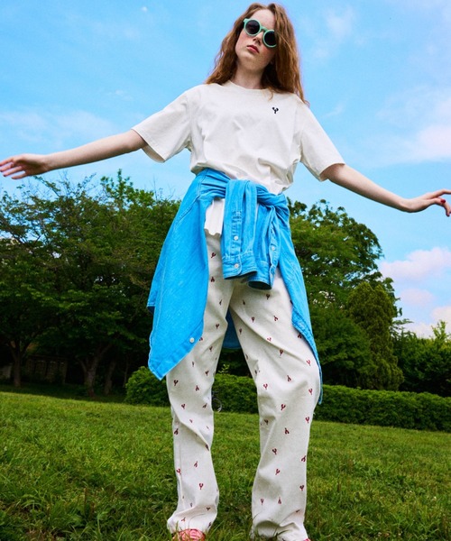 LOB（ロブ）の「ロブスター刺繍Tシャツ（Tシャツ/カットソー・レディース・ホワイト×ブラック/ホワイト/ブルーグレー・S/M）」の16枚目の写真