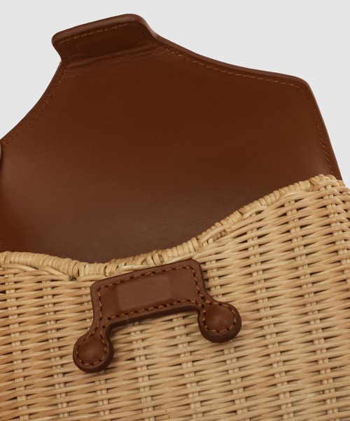 MARNI マルニ●Midollino ラタン編み×レザークロスボディバッグ MIDOLLINO / ラタンバッグ（ショルダーバッグ）｜MARNI（マルニ