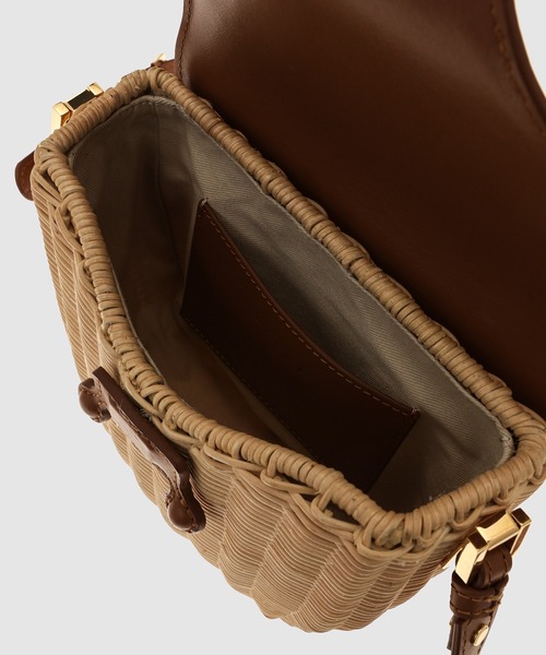 MARNI マルニ●Midollino ラタン編み×レザークロスボディバッグ MIDOLLINO / ラタンバッグ（ショルダーバッグ）｜MARNI（マルニ