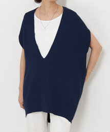 BEARDSLEY | ドレープVネックニットベスト(ニット/セーター)