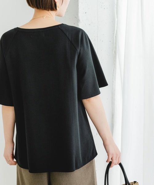 リンネル8月号掲載『UR TECH』Fby ROSSO　UVCUTバックテールフレアスリーブTシャツ リンネル8月号掲載『UR TECH』Fby ROSSO UVCUTバックテール