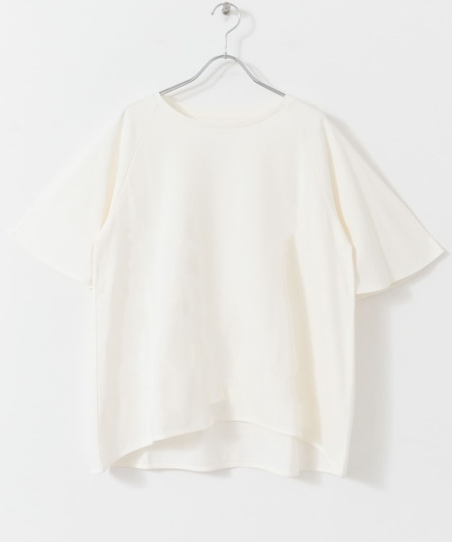 リンネル8月号掲載Fby ROSSOUVCUTバックテールフレアスリーブTシャツ セール】リンネル8月号掲載『UR TECH』Fby ROSSO UVCUTバック