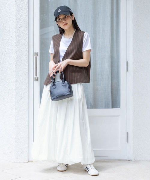 RAGEBLUE（レイジブルー）の「バルーンロングスカート2（スカート・レディース・ブラック/ホワイト・FREE）」の9枚目の写真