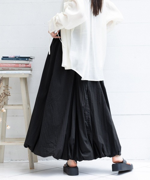 RAGEBLUE（レイジブルー）の「バルーンロングスカート2（スカート・レディース・ブラック/ホワイト・FREE）」の10枚目の写真