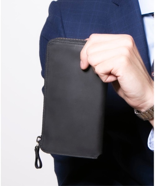 Hallelujah(ハレルヤ)の「長財布 小さい TIDY2.0 プルアップレザー(財布・メンズ・ブラック/チョコ/ワイン/ダークグリーン/ネイビー/キャメル・FREE)」の7枚目の写真