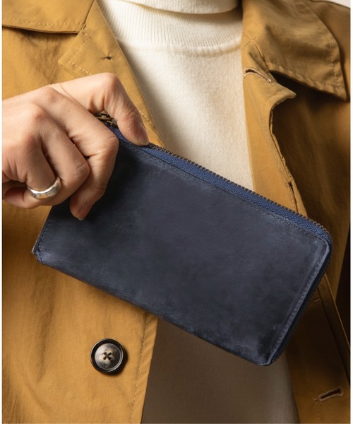 Hallelujah(ハレルヤ)の「長財布 小さい TIDY2.0 プルアップレザー(財布・メンズ・ブラック/チョコ/ワイン/ダークグリーン/ネイビー/キャメル・FREE)」の12枚目の写真