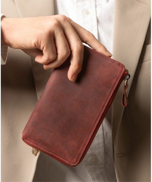 Hallelujah(ハレルヤ)の「長財布 小さい TIDY2.0 プルアップレザー(財布・メンズ・ブラック/チョコ/ワイン/ダークグリーン/ネイビー/キャメル・FREE)」の14枚目の写真