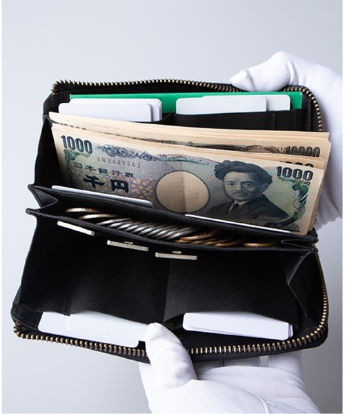 Hallelujah(ハレルヤ)の「長財布 小さい TIDY2.0 プルアップレザー(財布・メンズ・ブラック/チョコ/ワイン/ダークグリーン/ネイビー/キャメル・FREE)」の19枚目の写真