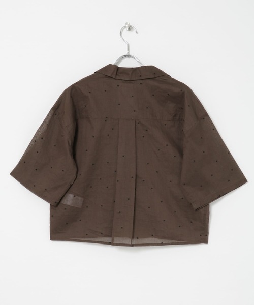 URBAN RESEARCH（アーバンリサーチ）の「new basic　オーガンジードットオープンカラーシャツ（シャツ/ブラウス・レディース・ブラック/ブラウン・FREE）」の14枚目の写真