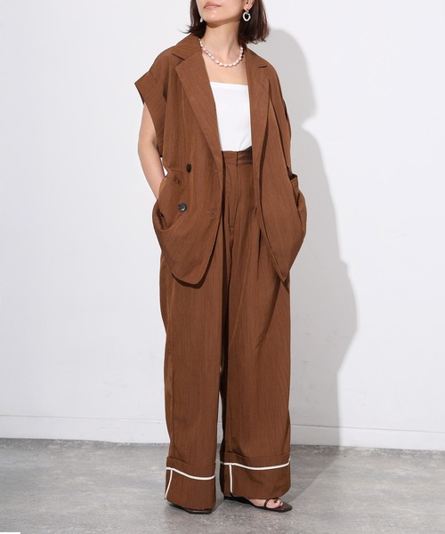 postelegant リネン　セットアップ EMMA CLOTHES セットアップ 「セットアップ」リネンライク