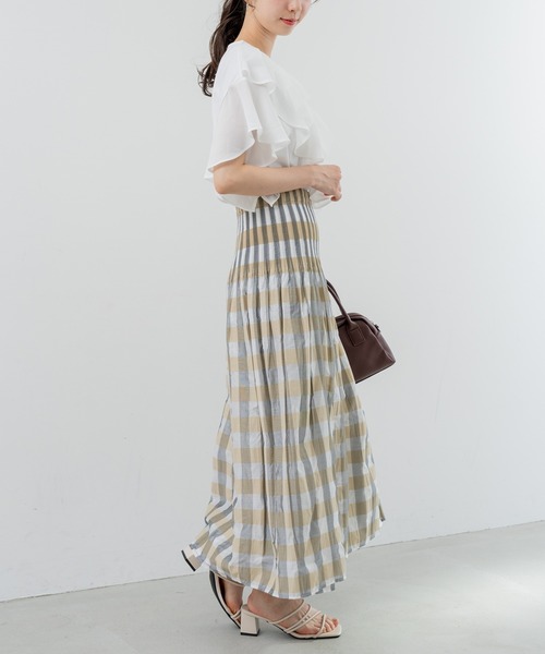 ANNA LUNA(アンナルナ)の「【ANNA LUNA】甘すぎない 大人 の フリル Tシャツ(Tシャツ/カットソー・レディース・ブラック/オフホワイト・MEDIUM)」の15枚目の写真