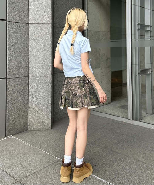 sedacle girl(セダクルガール)の「アシンメトリーシャーリングシャツ(シャツ/ブラウス・レディース・ライトブルー/オフホワイト/サックスブルー・MEDIUM/SMALL)」の21枚目の写真