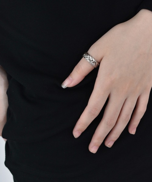 H.O.V(フォブ)の「【H.O.V】WEAVE RING/ウェーブ リング チェーン ユニセックス(リング・レディース・シルバー・#11/#15/#13)」の1枚目の写真