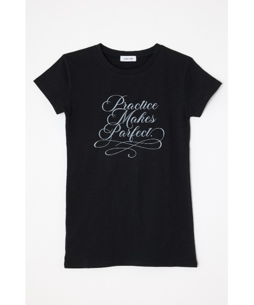 LAGUA GEM(ラグアジェム)の「MESSAGE SLAB チュニック(Tシャツ/カットソー・レディース・アイボリー/ブラック/チャコールグレー・FREE)」の11枚目の写真