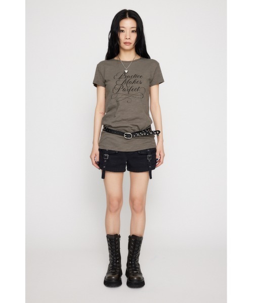 LAGUA GEM(ラグアジェム)の「MESSAGE SLAB チュニック(Tシャツ/カットソー・レディース・アイボリー/ブラック/チャコールグレー・FREE)」の15枚目の写真