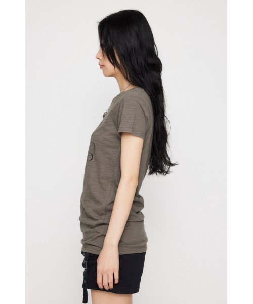 LAGUA GEM(ラグアジェム)の「MESSAGE SLAB チュニック(Tシャツ/カットソー・レディース・アイボリー/ブラック/チャコールグレー・FREE)」の17枚目の写真