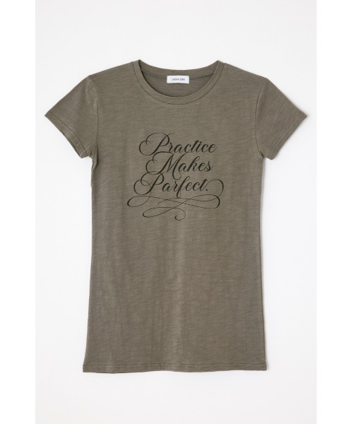 LAGUA GEM(ラグアジェム)の「MESSAGE SLAB チュニック(Tシャツ/カットソー・レディース・アイボリー/ブラック/チャコールグレー・FREE)」の21枚目の写真