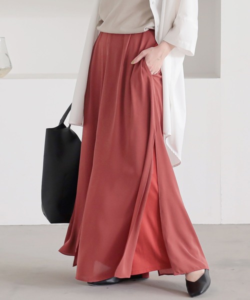 n'OrLABEL（ノアールレーベル）の「【接触冷感】シアードッキングカットソーワイドパンツ（その他パンツ・レディース・グリーン/ブルー/テラコッタ/ブラック・2/1）」の3枚目の写真