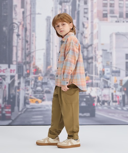 combimini（コンビミニ）の「長袖前開きオリジナルビエラチェックシャツ（シャツ/ブラウス・キッズ・シャーベット・110/120/130/140）」の3枚目の写真