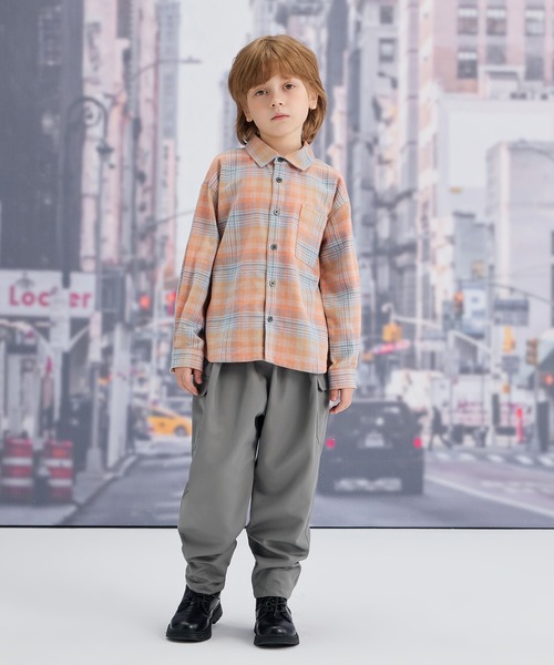 combimini（コンビミニ）の「長袖前開きオリジナルビエラチェックシャツ（シャツ/ブラウス・キッズ・シャーベット・110/120/130/140）」の7枚目の写真