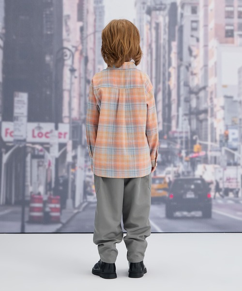 combimini（コンビミニ）の「長袖前開きオリジナルビエラチェックシャツ（シャツ/ブラウス・キッズ・シャーベット・110/120/130/140）」の9枚目の写真