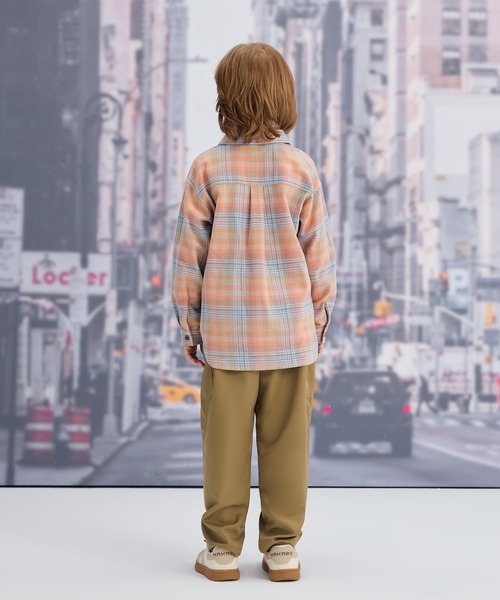 combimini（コンビミニ）の「長袖前開きオリジナルビエラチェックシャツ（シャツ/ブラウス・キッズ・シャーベット・110/120/130/140）」の5枚目の写真