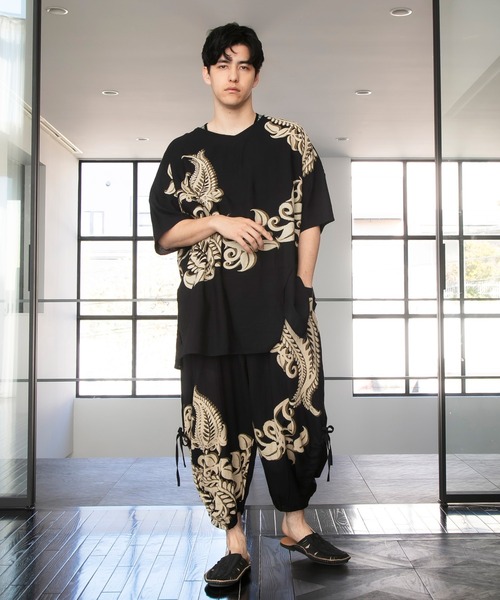 チャイハネ】ペイズリー柄リドラ変形MEN'Sサルエルパンツ