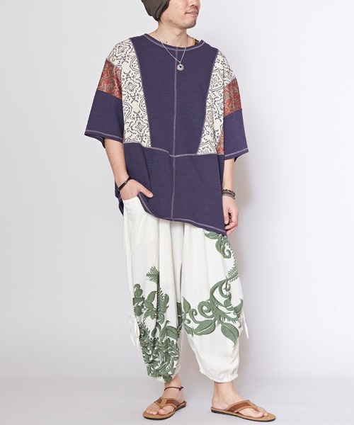 チャイハネ（チャイハネ）の「【チャイハネ】ペイズリー柄リドラ変形MEN'Sサルエルパンツ（その他パンツ・メンズ・ホワイト/パープル/ブラック・FREE）」の16枚目の写真