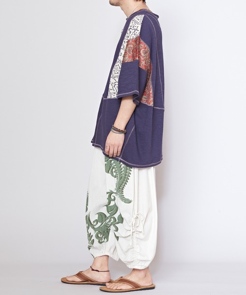 チャイハネ（チャイハネ）の「【チャイハネ】ペイズリー柄リドラ変形MEN'Sサルエルパンツ（その他パンツ・メンズ・ホワイト/パープル/ブラック・FREE）」の17枚目の写真