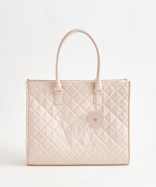 OLIVE des OLIVE（オリーブデオリーブ）の「【キャリーオン/大容量】Aimerianejoieキルティングキャリーオントート（トートバッグ・レディース・ベージュ/ライトグレー/アイボリー/ブラック・FREE）」の4枚目の写真