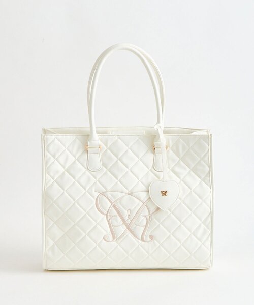 OLIVE des OLIVE（オリーブデオリーブ）の「【キャリーオン/大容量】Aimerianejoieキルティングキャリーオントート（トートバッグ・レディース・ベージュ/ライトグレー/アイボリー/ブラック・FREE）」の2枚目の写真