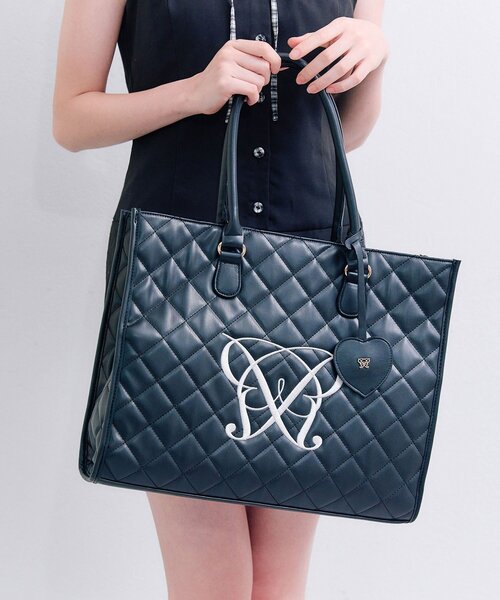 OLIVE des OLIVE（オリーブデオリーブ）の「【キャリーオン/大容量】Aimerianejoieキルティングキャリーオントート（トートバッグ・レディース・ベージュ/ライトグレー/アイボリー/ブラック・FREE）」の21枚目の写真