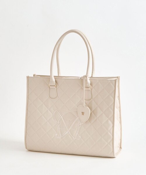 OLIVE des OLIVE（オリーブデオリーブ）の「【キャリーオン/大容量】Aimerianejoieキルティングキャリーオントート（トートバッグ・レディース・ベージュ/ライトグレー/アイボリー/ブラック・FREE）」の18枚目の写真
