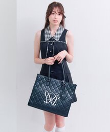 OLIVE des OLIVE（オリーブデオリーブ）の「【キャリーオン/大容量】Aimerianejoieキルティングキャリーオントート（トートバッグ）」