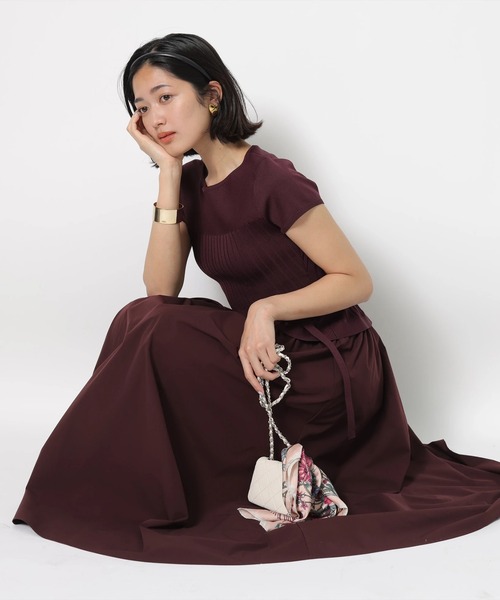 JUSGLITTY/スキッパーニットドッキングワンピース JUSGLITTY（ジャスグリッティー）の「スキッパーニット