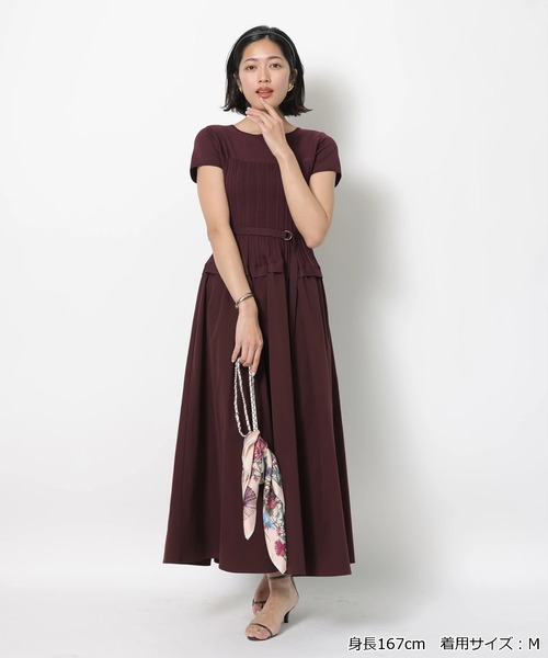 【新品未使用】JUSGLITTY ビスチェニットドッキングワンピース 有楽町マルイ限定》ビスチェニットドッキングワンピース