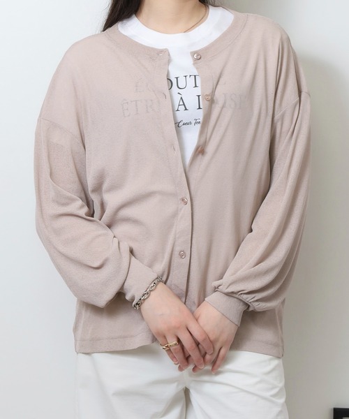 atONE(アットワン)の「シアースラブカーディガン(カーディガン/ボレロ・レディース・モカ/ネイビー/ブラック/杢グレー・M/L/LL/3L)」の19枚目の写真