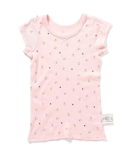 apres les cours（アプレレクール）の「GIRLSリブ半袖肌着（インナーウェア/肌着・キッズ・オフホワイト/サックスブルー/ピンク・80/90/100/110/120/130）」の5枚目の写真