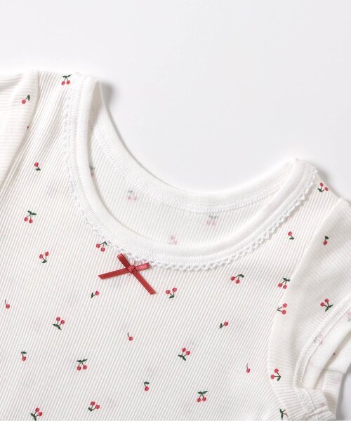 apres les cours（アプレレクール）の「GIRLSリブ半袖肌着（インナーウェア/肌着・キッズ・オフホワイト/サックスブルー/ピンク・80/90/100/110/120/130）」の14枚目の写真