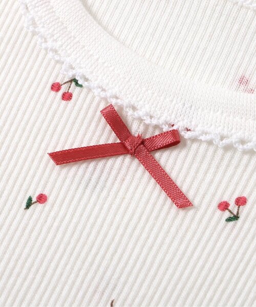 apres les cours（アプレレクール）の「GIRLSリブ半袖肌着（インナーウェア/肌着・キッズ・オフホワイト/サックスブルー/ピンク・80/90/100/110/120/130）」の13枚目の写真