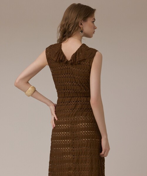 GRACE CONTINENTAL（グレースコンチネンタル）の「レースロングカーディガン（カーディガン/ボレロ・レディース・ブラック/ブラウン・36）」の7枚目の写真