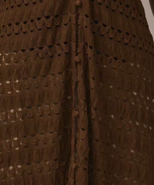 GRACE CONTINENTAL（グレースコンチネンタル）の「レースロングカーディガン（カーディガン/ボレロ・レディース・ブラック/ブラウン・36）」の10枚目の写真