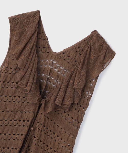 GRACE CONTINENTAL（グレースコンチネンタル）の「レースロングカーディガン（カーディガン/ボレロ・レディース・ブラック/ブラウン・36）」の14枚目の写真