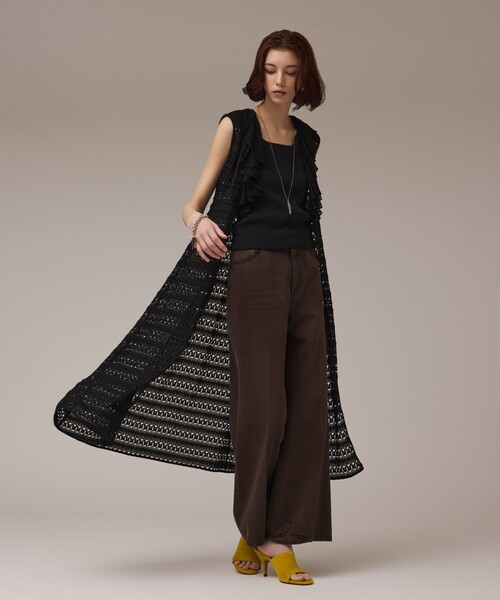 GRACE CONTINENTAL（グレースコンチネンタル）の「レースロングカーディガン（カーディガン/ボレロ・レディース・ブラック/ブラウン・36）」の17枚目の写真