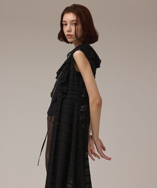 GRACE CONTINENTAL（グレースコンチネンタル）の「レースロングカーディガン（カーディガン/ボレロ・レディース・ブラック/ブラウン・36）」の18枚目の写真