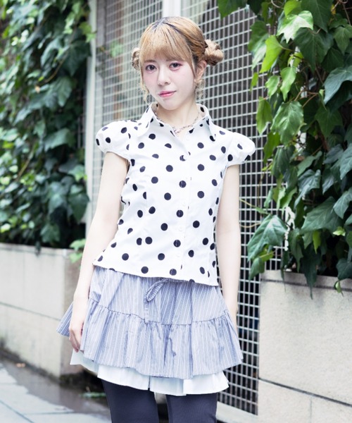 セール】【水玉】ハーフパフブラウス（シャツ/ブラウス）｜Y2K