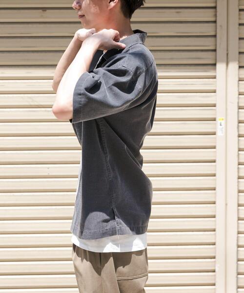 FORK&SPOON（フォークアンドスプーン）の「FORK&SPOON　ピグメントプリントシャツ（シャツ/ブラウス・メンズ・グリーン/アイボリー/グレー・4/5）」の6枚目の写真