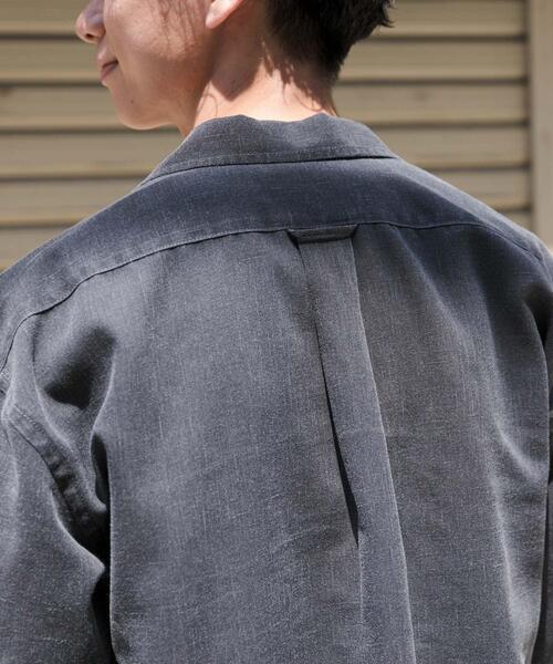 FORK&SPOON（フォークアンドスプーン）の「FORK&SPOON　ピグメントプリントシャツ（シャツ/ブラウス・メンズ・グリーン/アイボリー/グレー・4/5）」の8枚目の写真